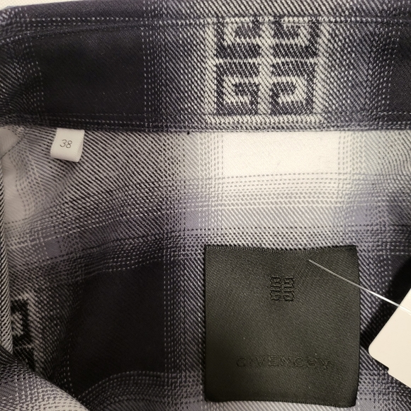 GIVENCHY 4G Motif Plaid Print Short Sleeve Shirt - Picture 5 of 8